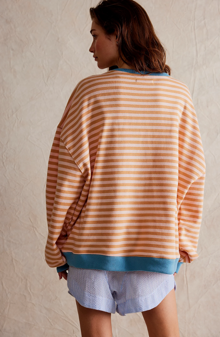 Pamelo | Damen Gestreifter Rundhals-Pullover für den Frühling