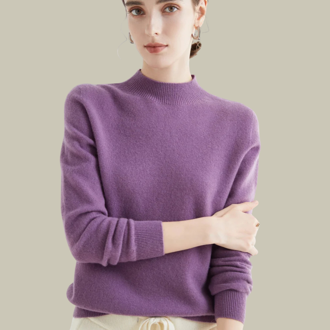 Parsha | Pullover invernale da donna a collo alto in lana merino