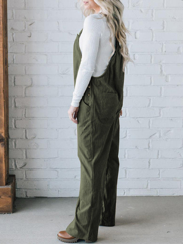 SUENTA Damen Cord Latzhose – Gemütlicher Overall aus Weichem Cordstoff