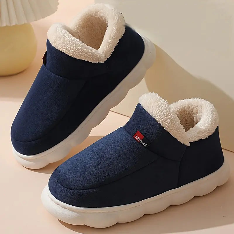 SUENTA Hausschuhen Unisex Winter Wärme Komfort Stilvollen Eleganz Blau