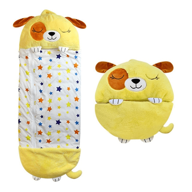 SUENTA 3-In-1 Kissen Schlafsack Kuschelspielzeug Für Kinder Hund