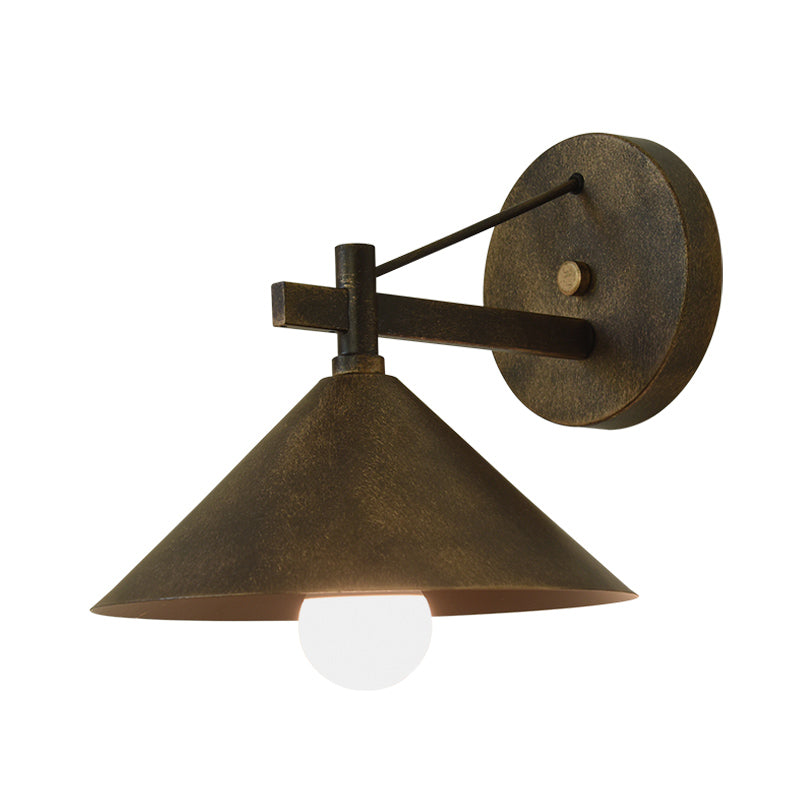 SUENTA Wandlampe Metallkegel Vintage Außenwandleuchte Schwarz
