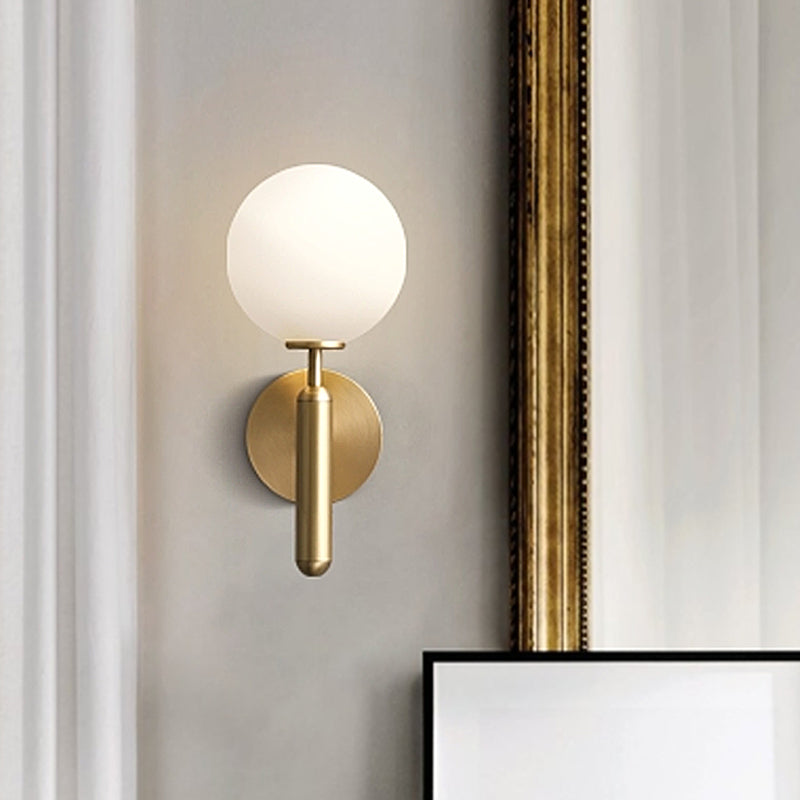 SUENTA Wandlampe Milchglas Zeitgenössisch 1 Kopf Messing Leuchten Messing