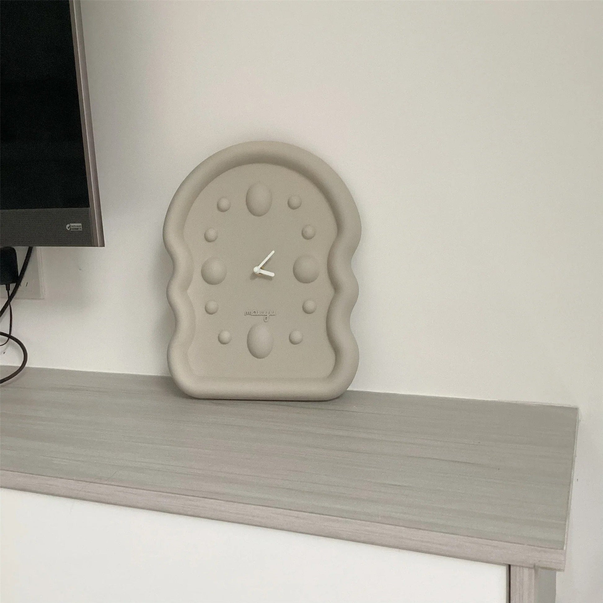 SUENTA Wanduhr 3D Wildleder Koreanischer Stil Harzverarbeitung
