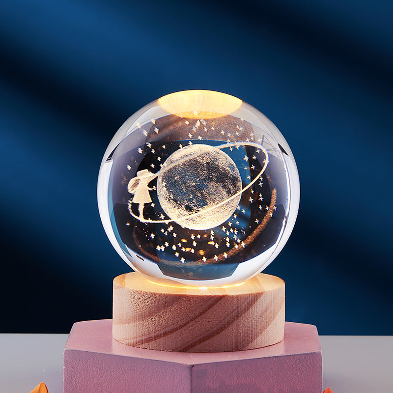 SUENTA 3D Glow Kristall Zauberlampe 3D-Effekt Stimmungsvollen Licht Sternenwanderung