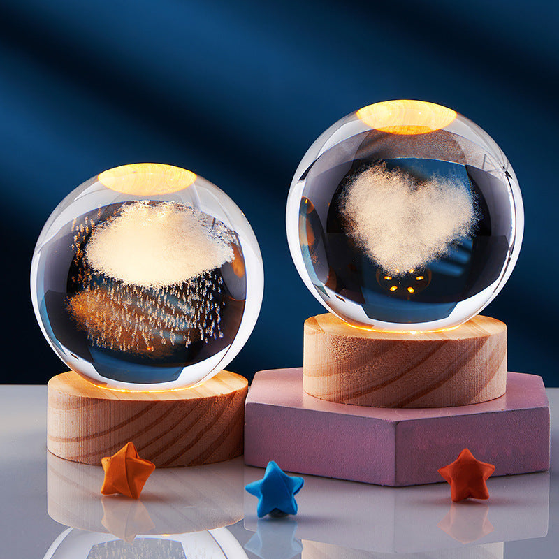 SUENTA 3D Glow Kristall Zauberlampe 3D-Effekt Stimmungsvollen Licht