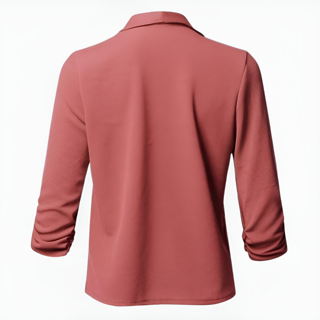SUENTA Eleganter Blazer Mit Langen Ärmeln Für Damen Formal - Winterjacke Damen