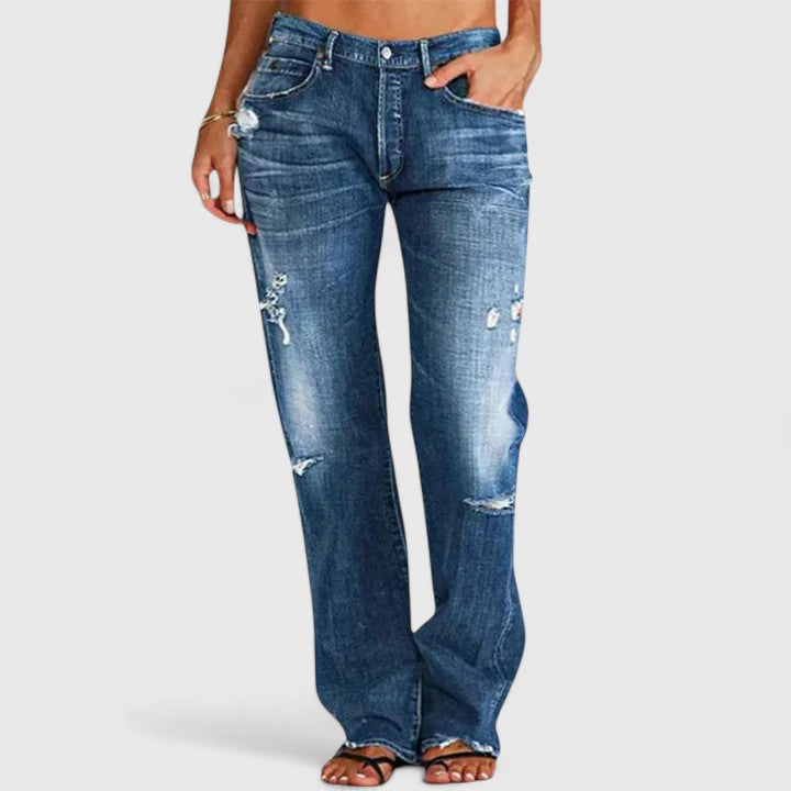 Umami | Damen Vintage-Jeans mit Lockerer Passform und Waschung
