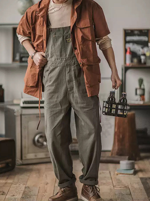 SUENTA Entenarbeit Latzhose 100% Baumwolle Gerade Silhouette - Overall