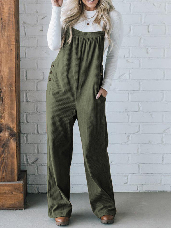 SUENTA Damen Cord Latzhose – Gemütlicher Overall aus Weichem Cordstoff