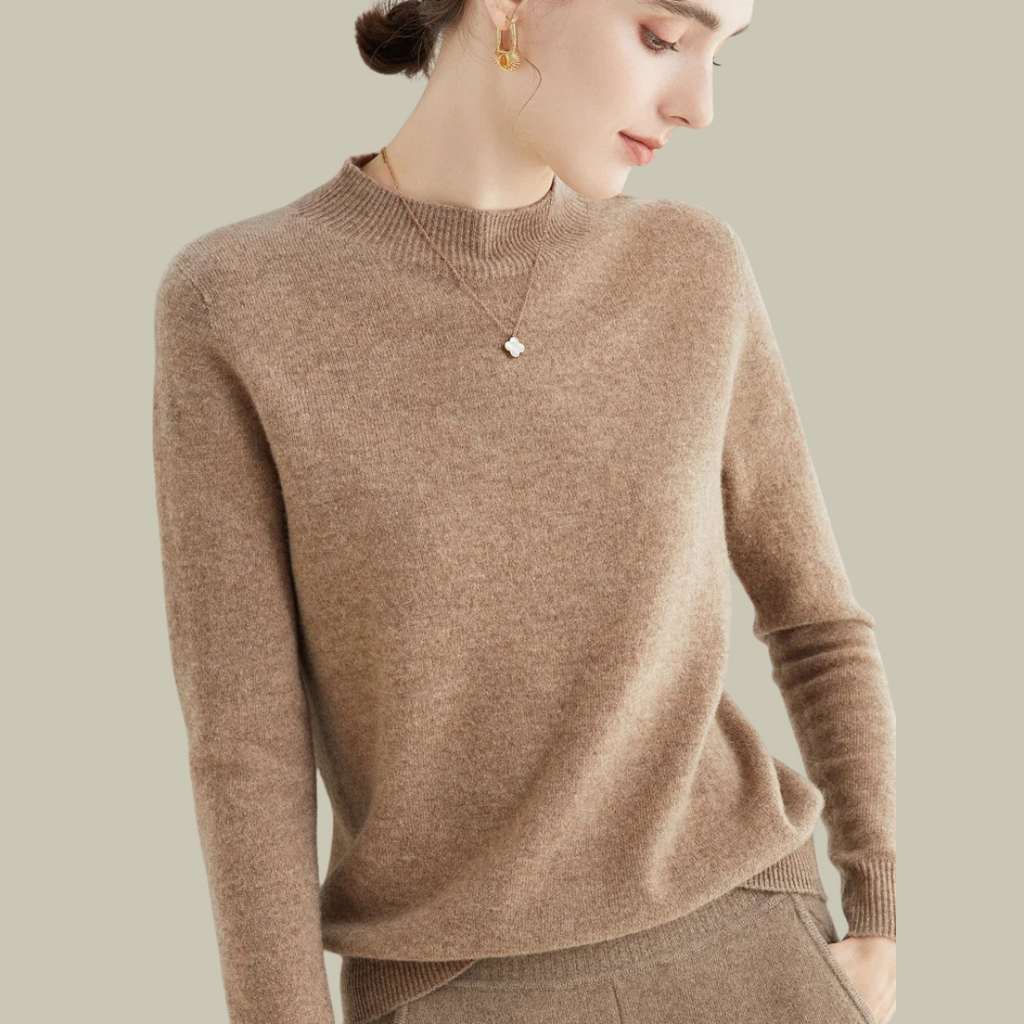 Parsha | Pullover invernale da donna a collo alto in lana merino