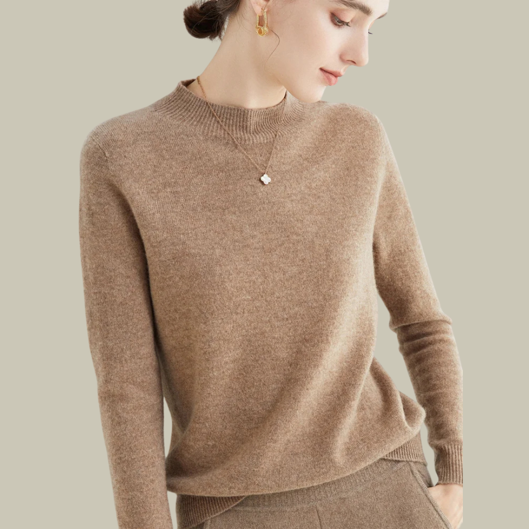 Parsha | Pullover invernale da donna a collo alto in lana merino