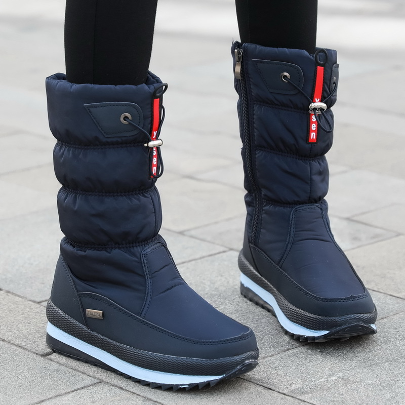 SUENTA Damen Winterschuhe Weich Warm Kuschelige Super Komfortable - Winterstiefel