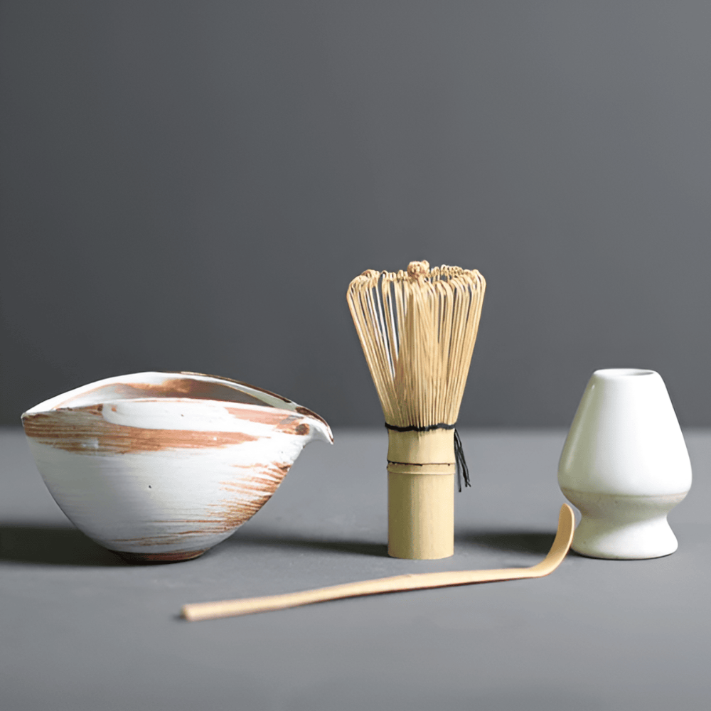 SUENTA 4-Teiliges Japanisches Matcha-Set Weiß