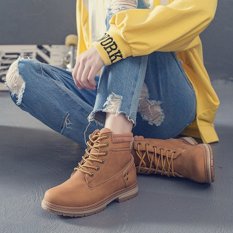 SUENTA Damen Stiefel Winterschuhe Sneakers Design Komfort Alltag - Winterstiefel