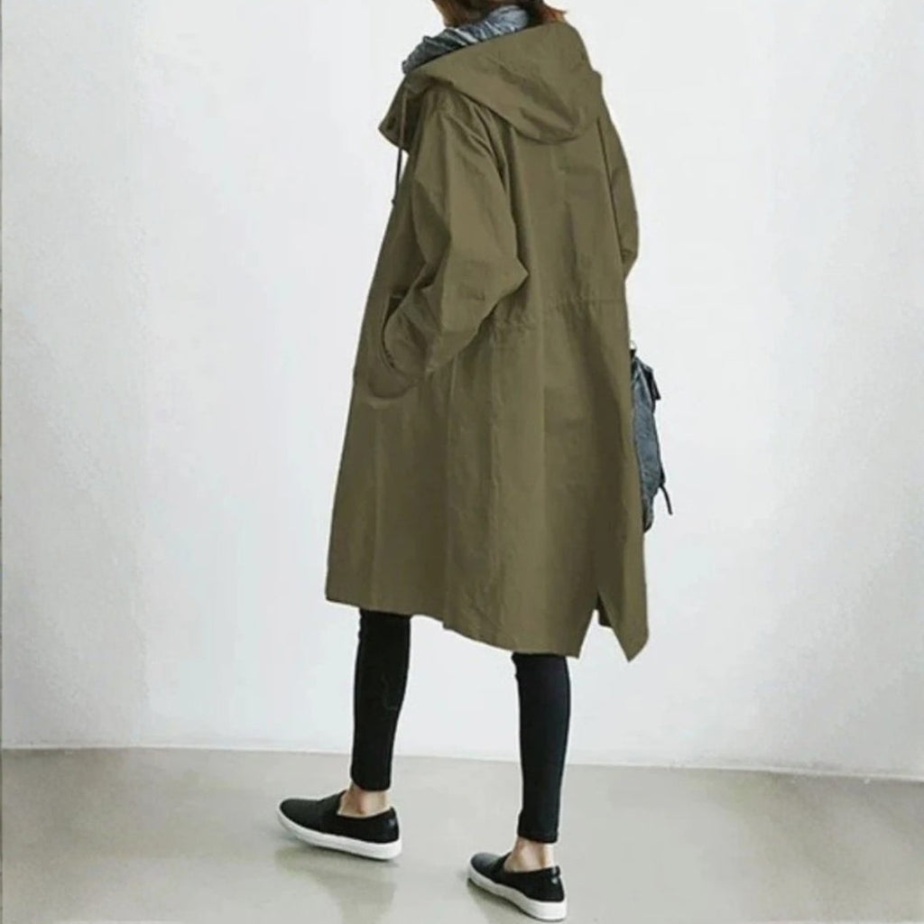 Zahara | Abrigo urbano largo para mujer con botonadura