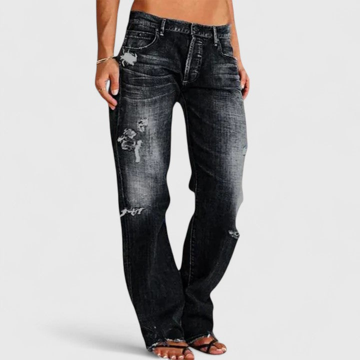 Umami | Damen Vintage-Jeans mit Lockerer Passform und Waschung