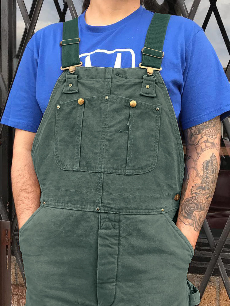 SUENTA Herren Enten-Latzhose Canvas Verstellbare Stretch-Träger - Overall