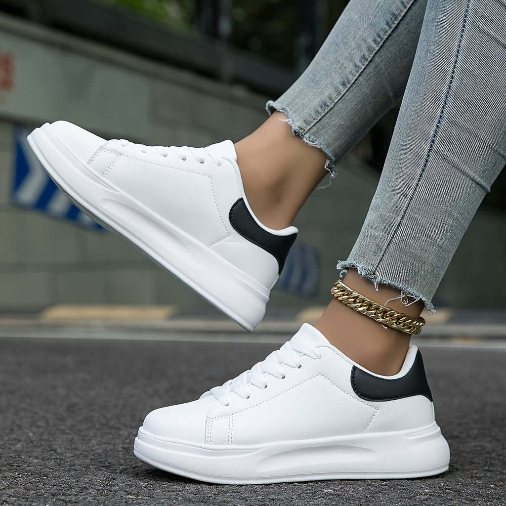 Saubere weiße sneaker für Damen, weiß