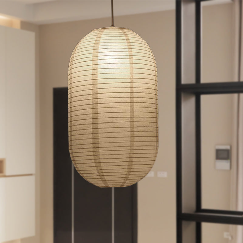 SUENTA Pendelleuchte Laterne Aufhängung Papier Weiß Licht Weiß 11,5"
