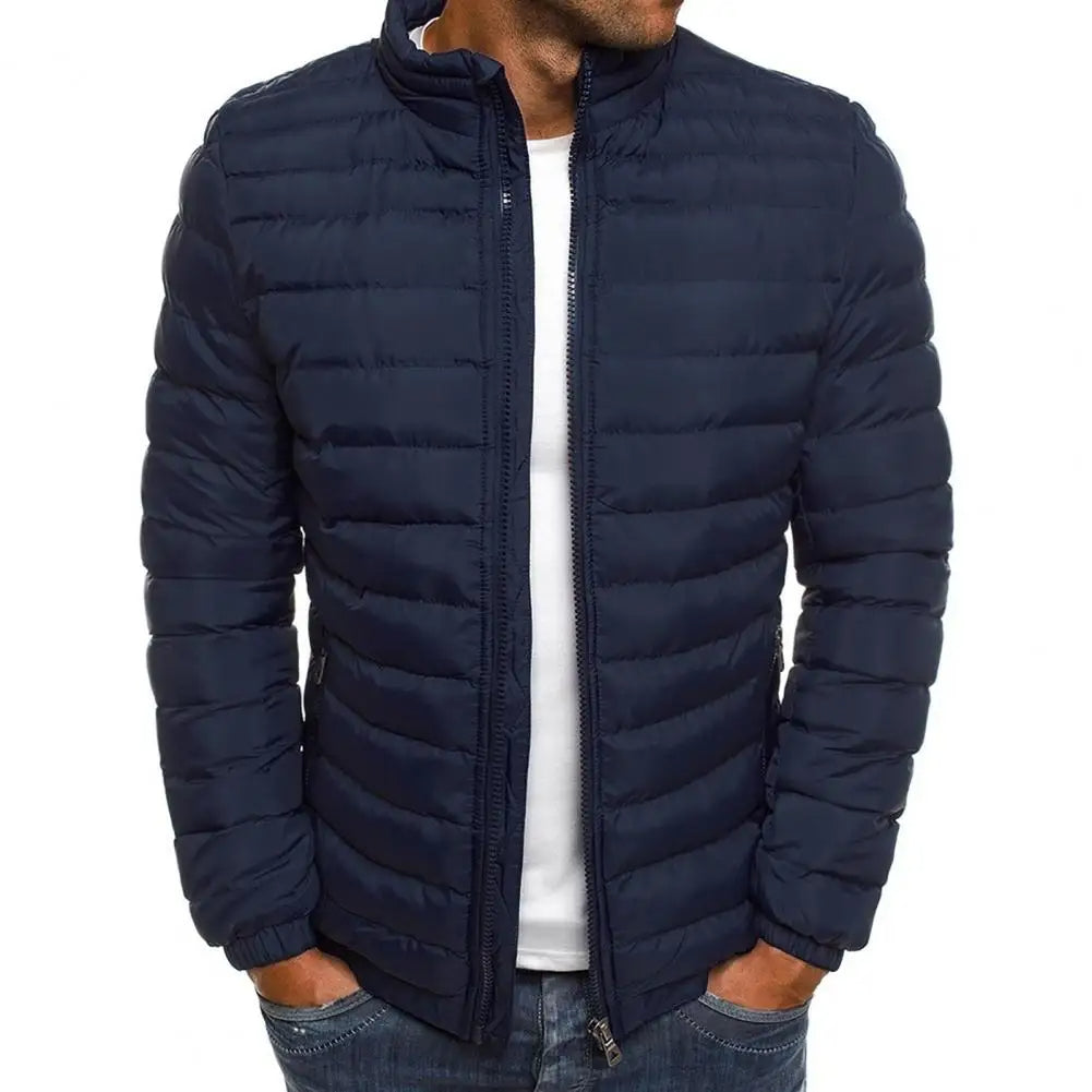 SUENTA Herren Winter Puffer Jacke Maximale Wärme Stil Und Komfort Marine Blau