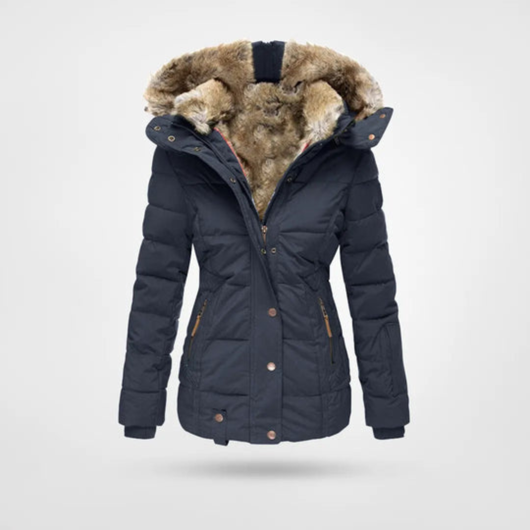 SUENTA Venice Damen Puffer-Parka - Warm und Gefüttert für den Winter Blau