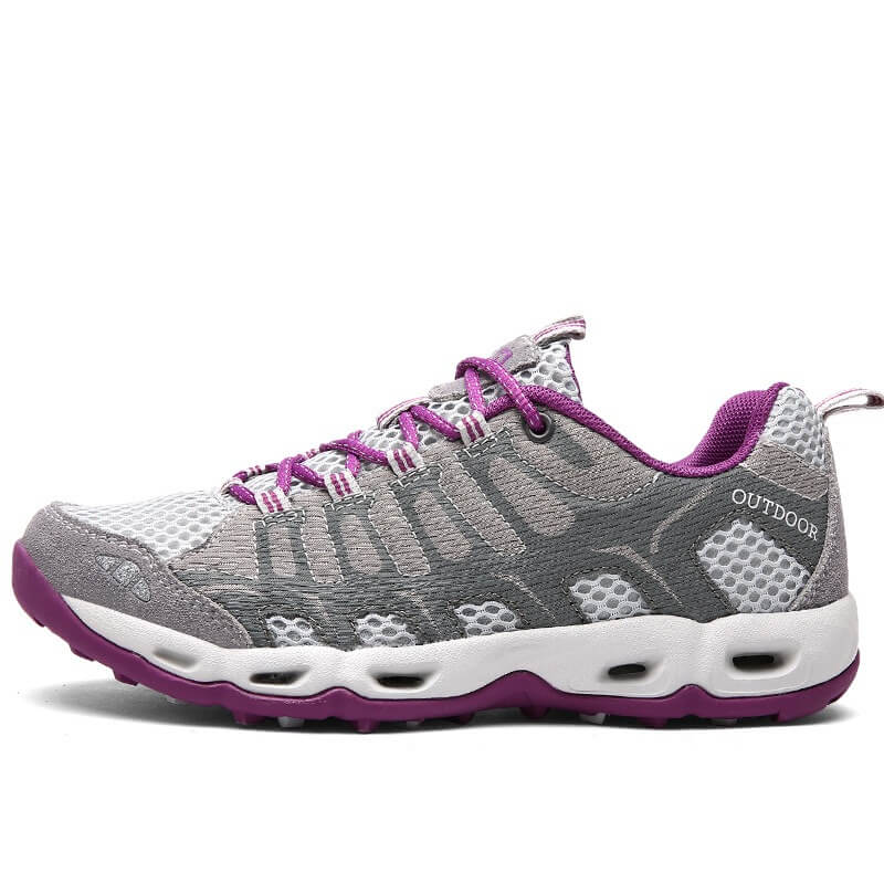 SUENTA Unisex Wander Schuhe Im Freien-Aktivitäten Vielseitig - Laufschuhe Hellgrau Violett