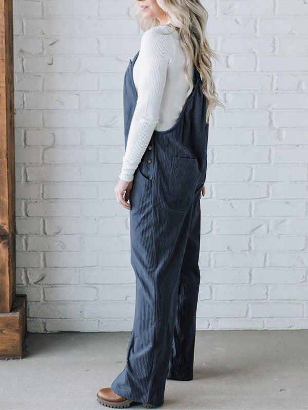 SUENTA Damen Cord Latzhose – Gemütlicher Overall aus Weichem Cordstoff