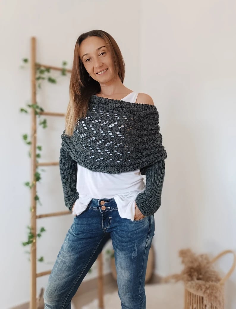 SUENTA Bequemer Strickschal Kuschelige Strickqualität Eleganz