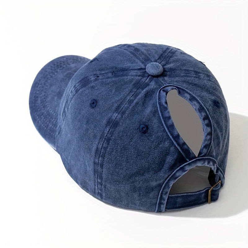 SUENTA Pferdeschwanz Baseballcap Atmungsaktivem Komfort Uv Schutz marineblau
