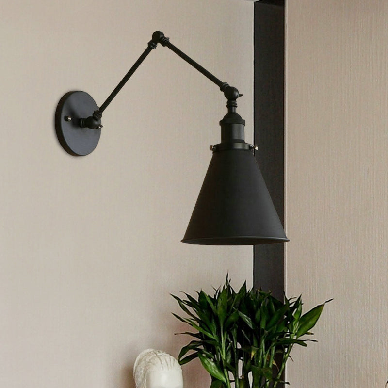 SUENTA Bauernhaus Stil Wandlampe Eisen Schwarz/Rost Glühbirne