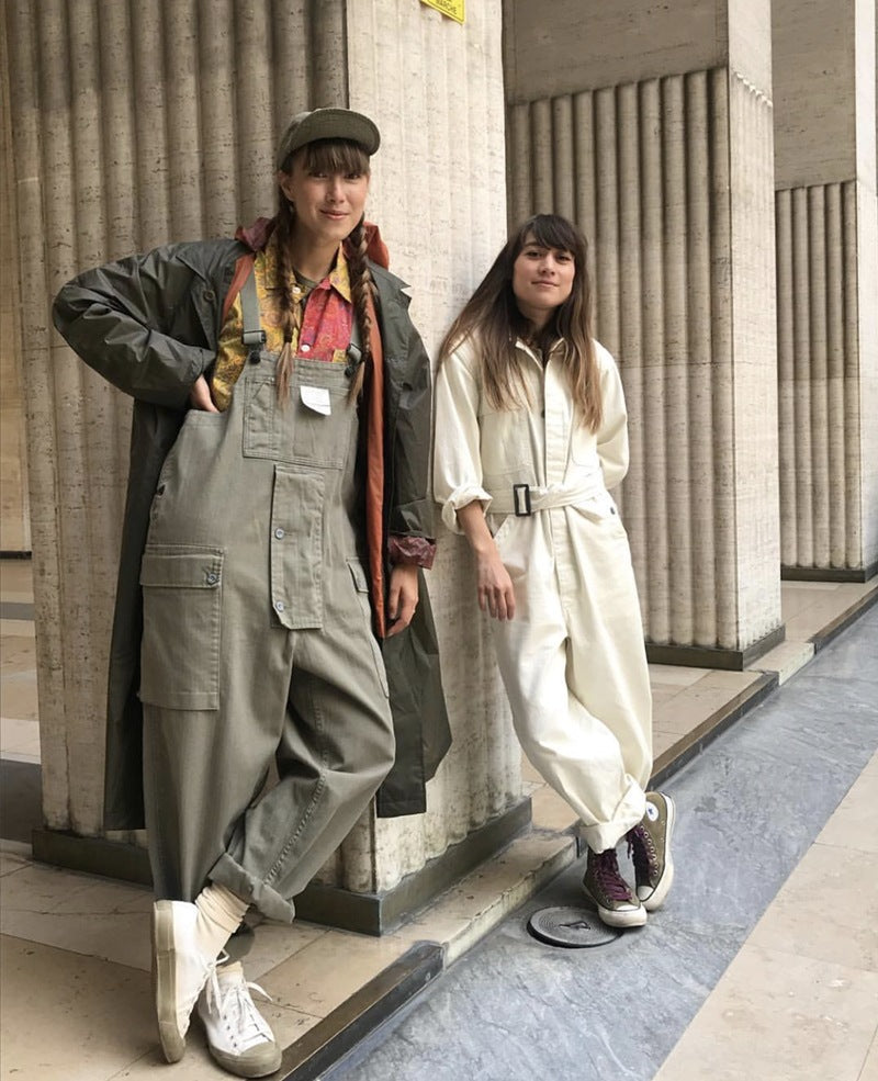 SUENTA Unisex Baggy Big Pockets Arbeitsoverall Baumwolle Oversized - Overall