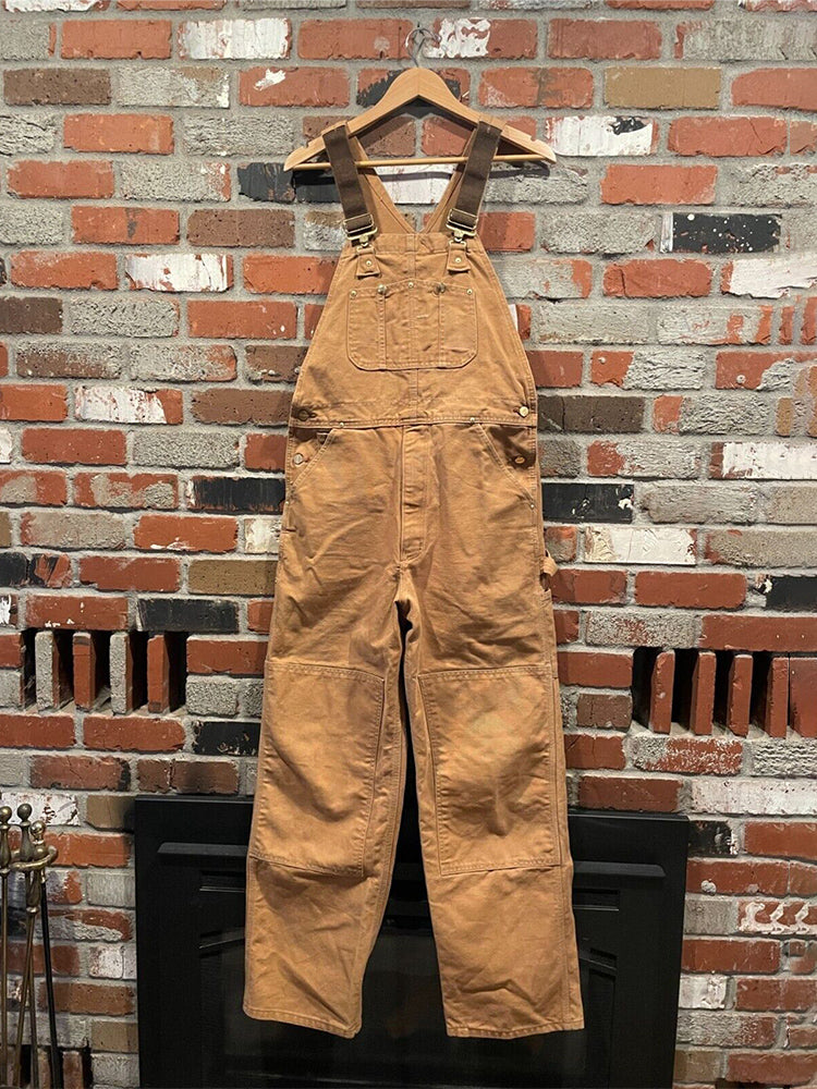 SUENTA Herren Enten-Latzhose Canvas Verstellbare Stretch-Träger - Overall