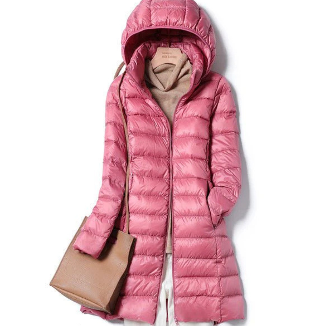 SUENTA Circoloco Damen Winterjacke - Warme Pufferjacke mit Kapuze Rosa