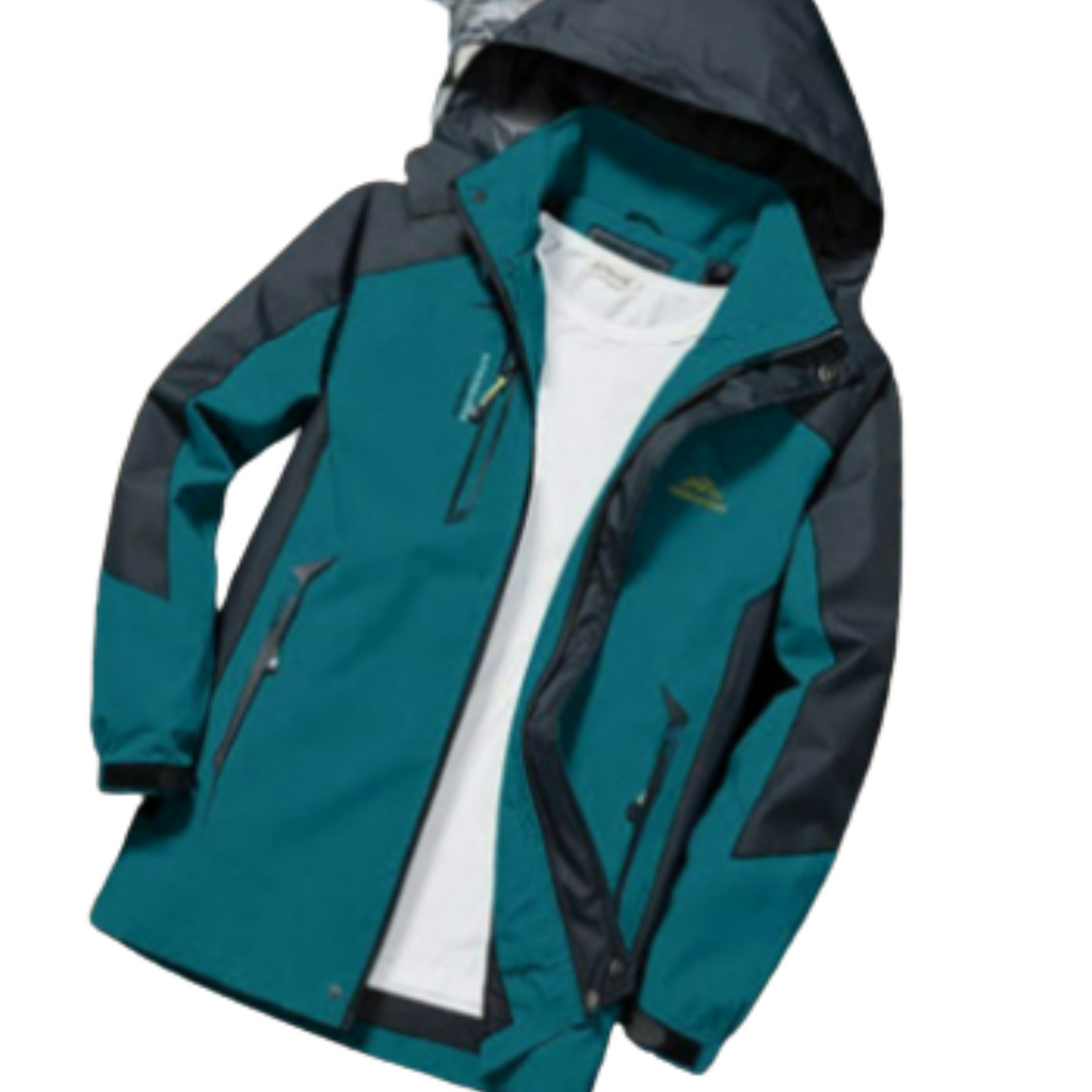 SUENTA Herren Winterjacke Mit Kapuze Für Outdoor Isolierung Blau Grün