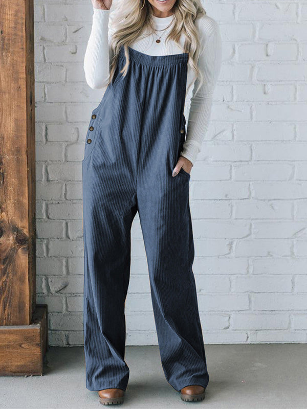 SUENTA Damen Cord Latzhose – Gemütlicher Overall aus Weichem Cordstoff
