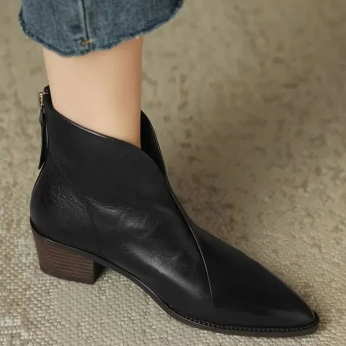 SUENTA Jorjo Damen Stiefeletten - Spitz, Leder mit Reißverschluss