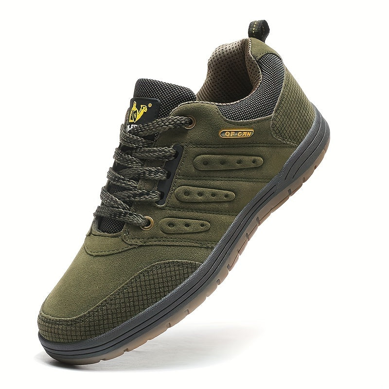SUENTA Wanderschuhe Herren Strukturierte Außensohle Untergründen - Laufschuhe Olivegrün
