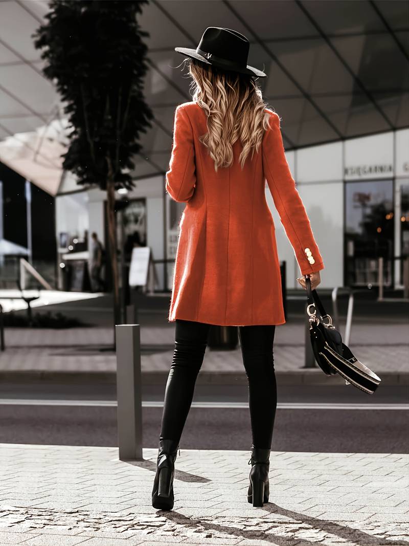 SUENTA Clara schlanker Wollmantel Jacke wasserabweisende Gewebe