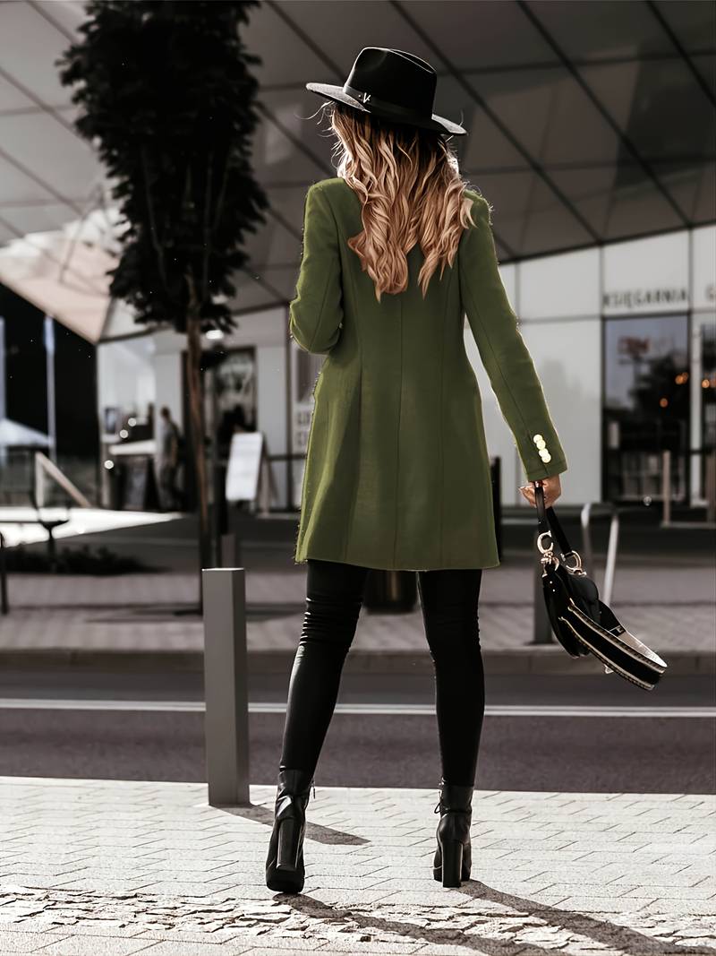 SUENTA Clara schlanker Wollmantel Jacke wasserabweisende Gewebe