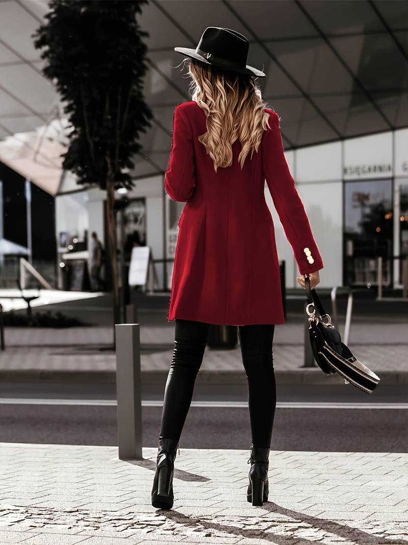 SUENTA Clara schlanker Wollmantel Jacke wasserabweisende Gewebe
