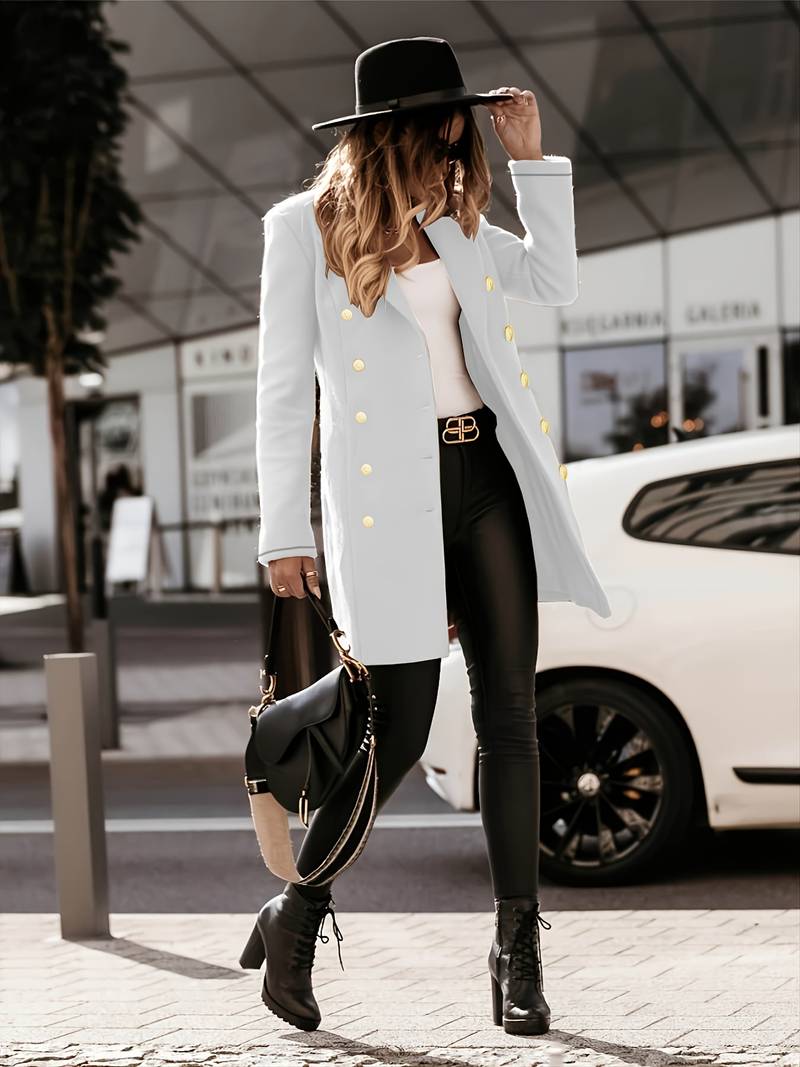 SUENTA Clara schlanker Wollmantel Jacke wasserabweisende Gewebe