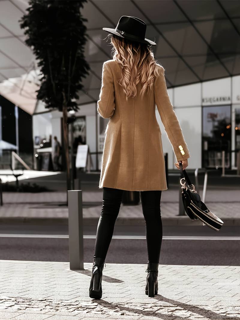 SUENTA Clara schlanker Wollmantel Jacke wasserabweisende Gewebe