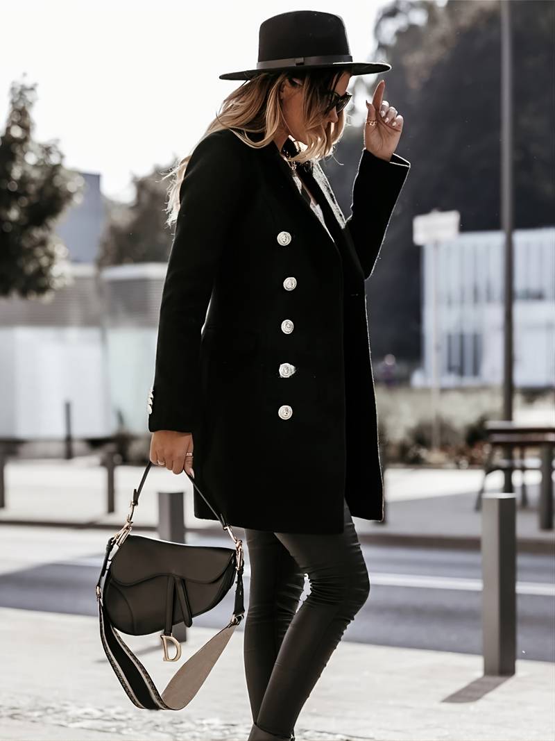 SUENTA Clara schlanker Wollmantel Jacke wasserabweisende Gewebe