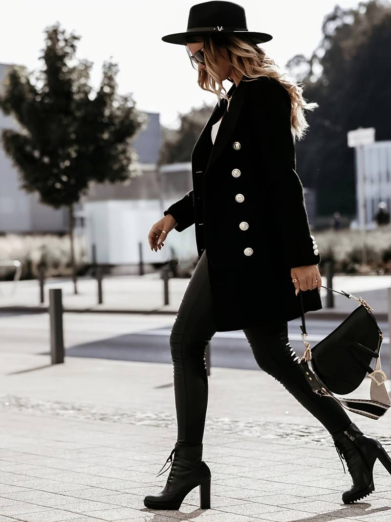 SUENTA Clara schlanker Wollmantel Jacke wasserabweisende Gewebe