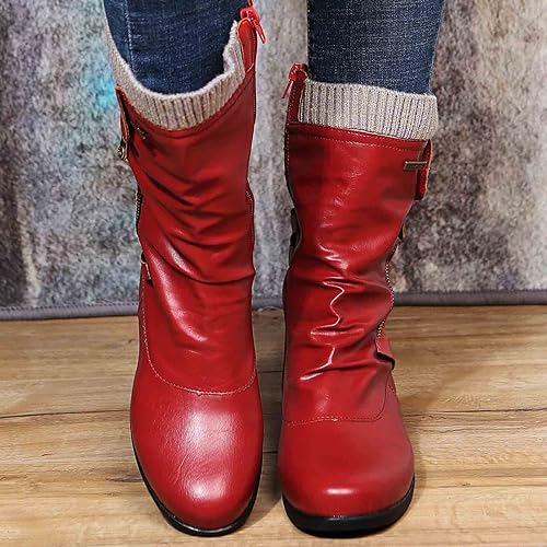 SUENTA Damen Winterstiefel Super Komfortable Kuschelige Sohle