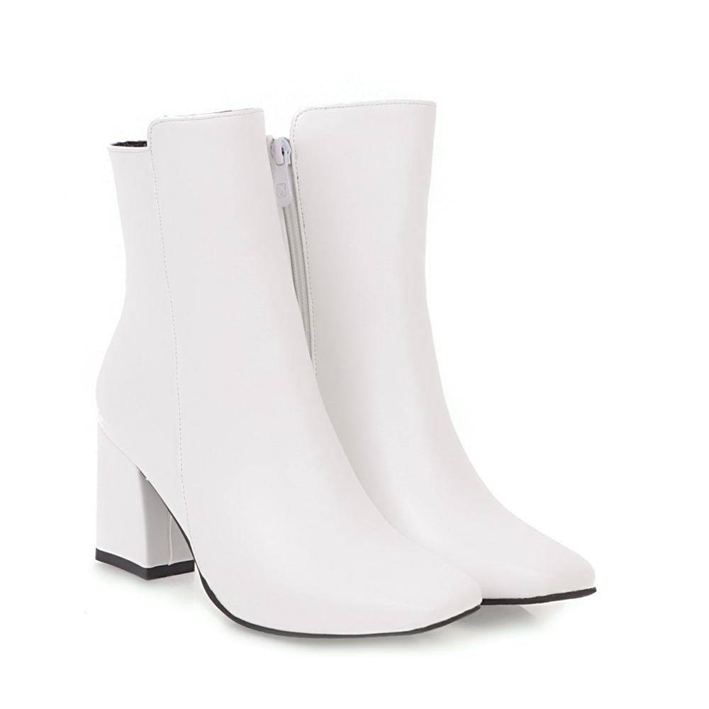 SUENTA Jorjo Damen Stiefeletten - Elegant mit hohem Absatz Weiß