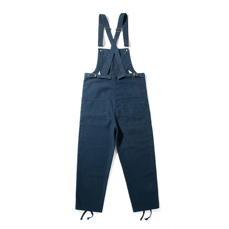 SUENTA Unisex Moleskin Latzhose – Overall mit Zugband und Praktischer Frontklapptasche