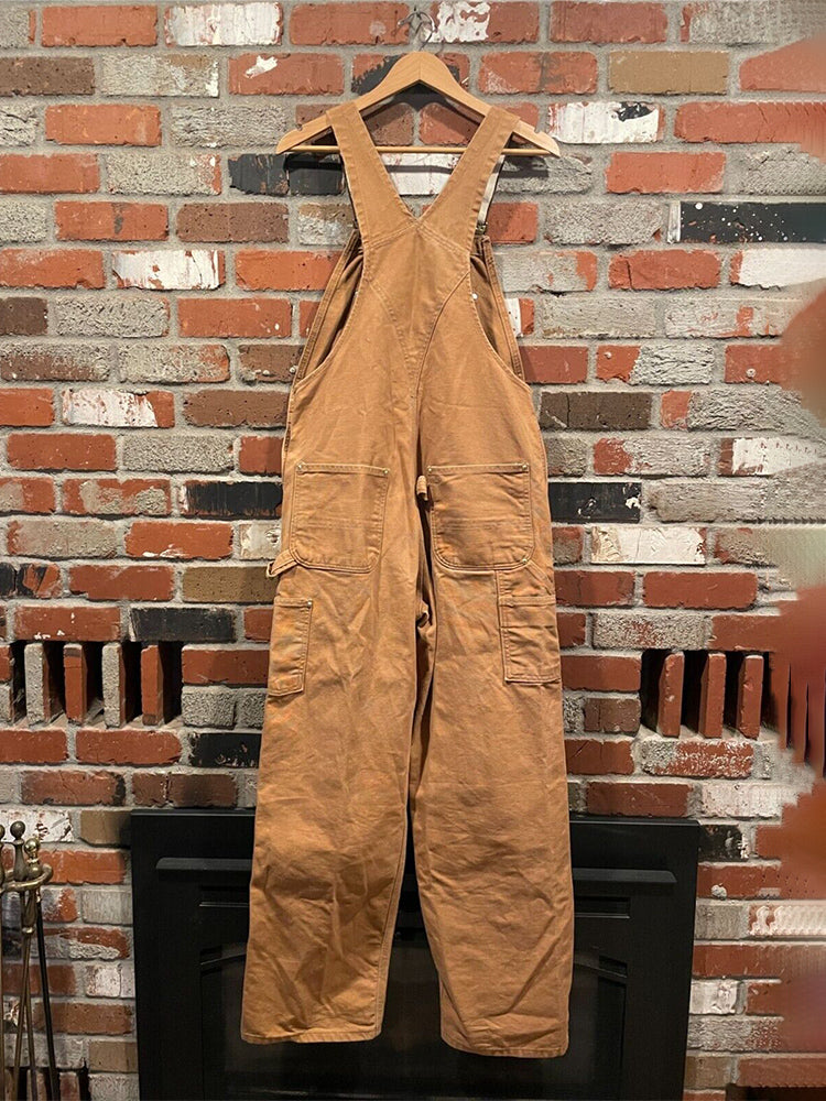 SUENTA Herren Enten-Latzhose Canvas Verstellbare Stretch-Träger - Overall