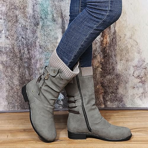 SUENTA Damen Winterstiefel Super Komfortable Kuschelige Sohle